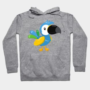 Colorful Parrot, Tropical Parrot, Cute Parrot Hoodie